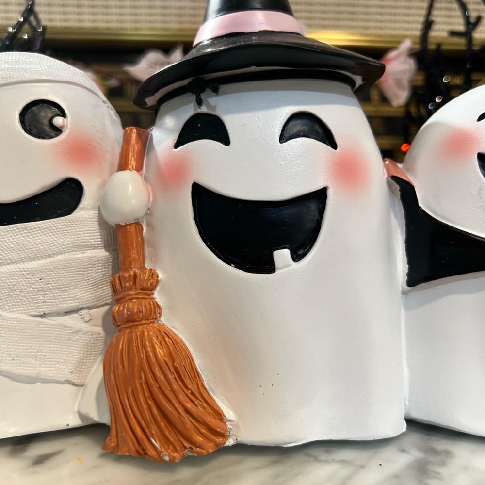 ✨NEW👻Goblin and Ghoul Halloween Ghosts In Costume Trio Decor👻 - Picture 10 of 13